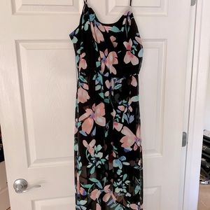Black floral maxi dress